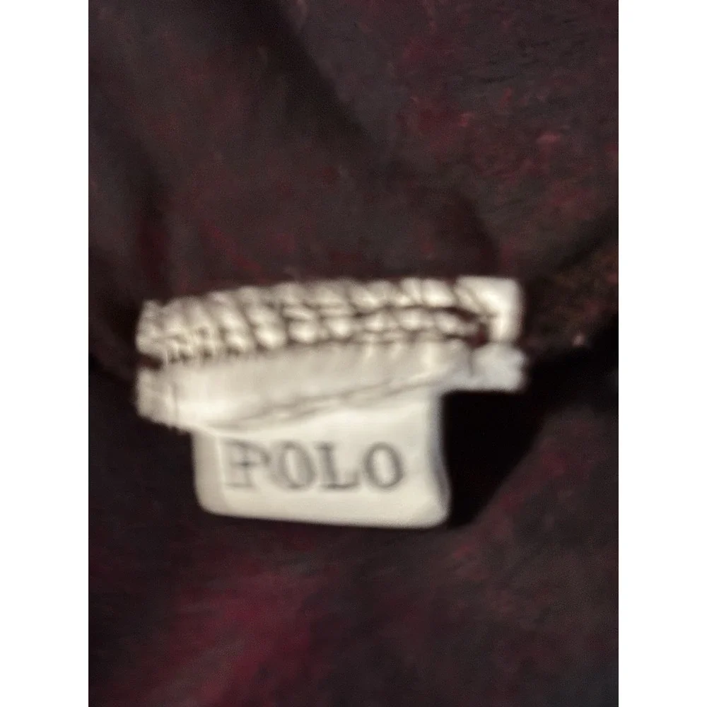 Polo Ralph Lauren Black Long Sleeve Classic Fit T Shirt Large 48x28 Red Logo
